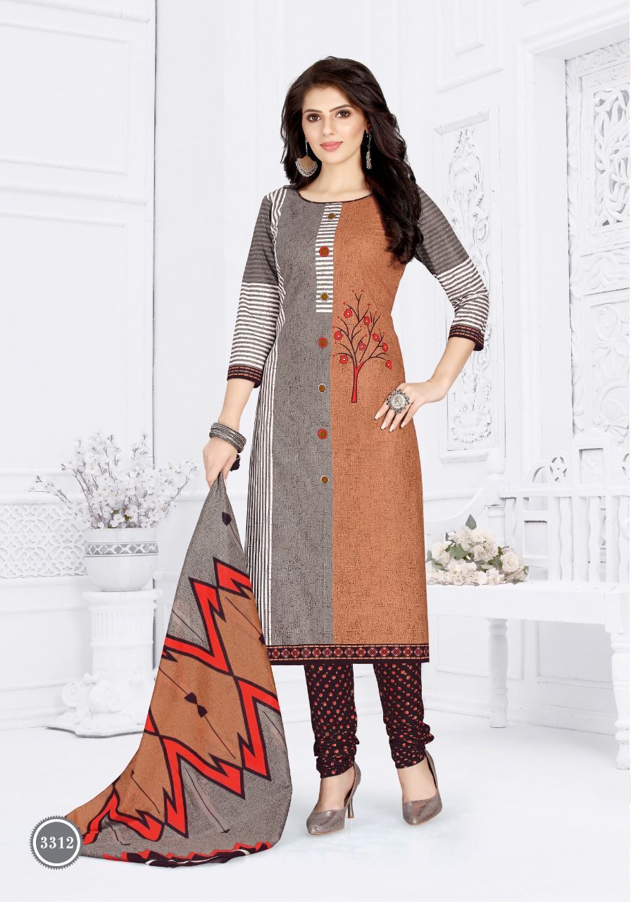 Cotton Pluse Tara 33 Fancy Designer Regular Wear Cotton Printed Dress Material